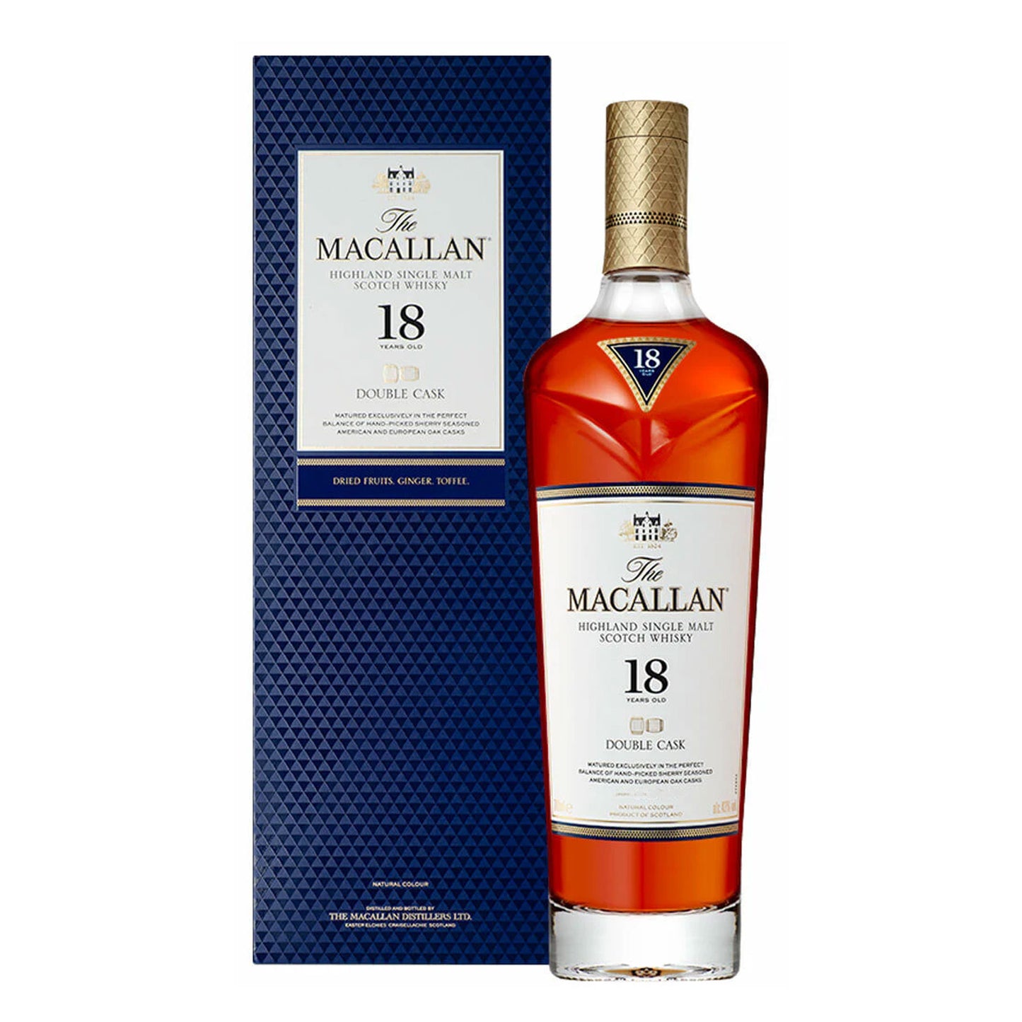 The Macallan Double Cask 18 Year Old Single Malt Scotch Whisky 700ml (2024 Release)