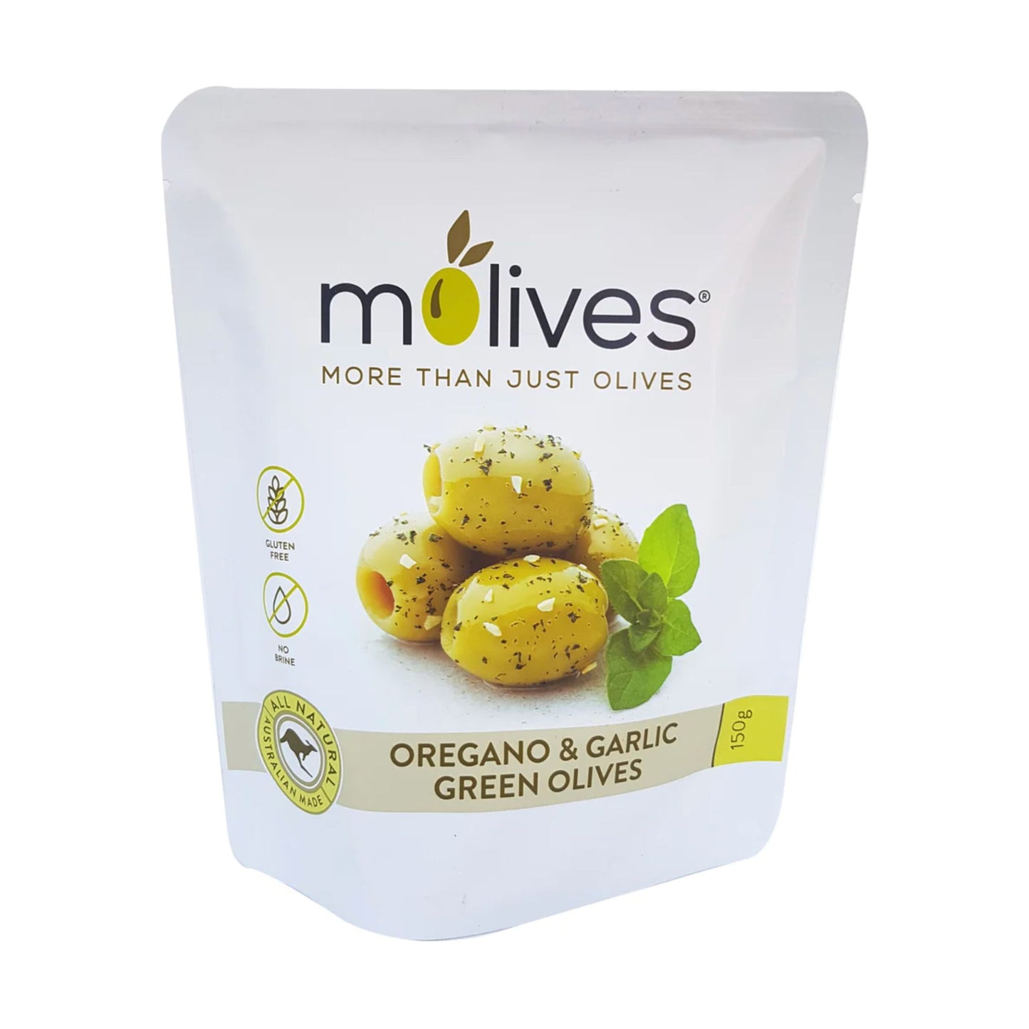 Molives Green Olives, Oregano and Garlic