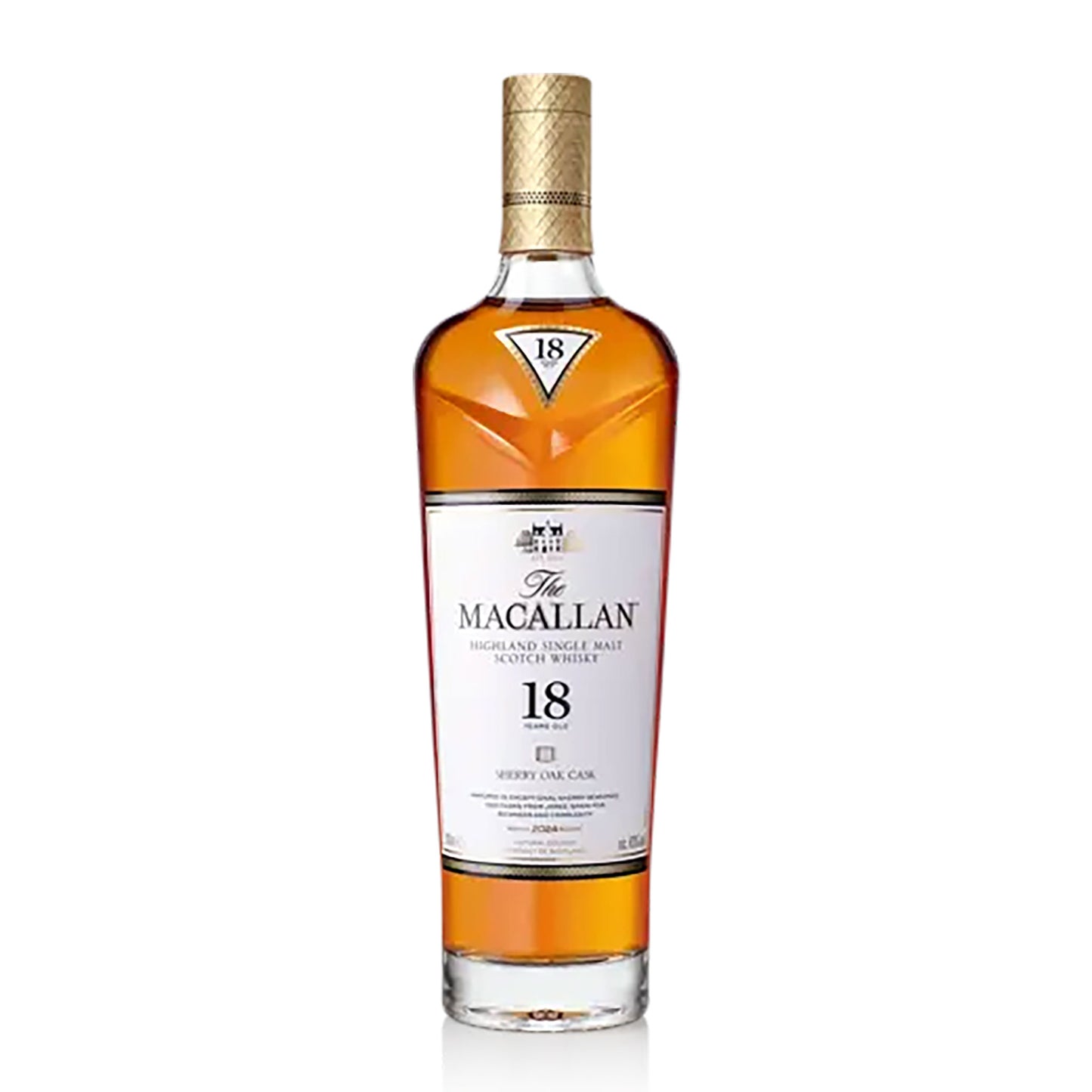The Macallan Sherry Oak Cask 18 Years Old Single Malt Scotch Whisky 700ml (2024 Release)
