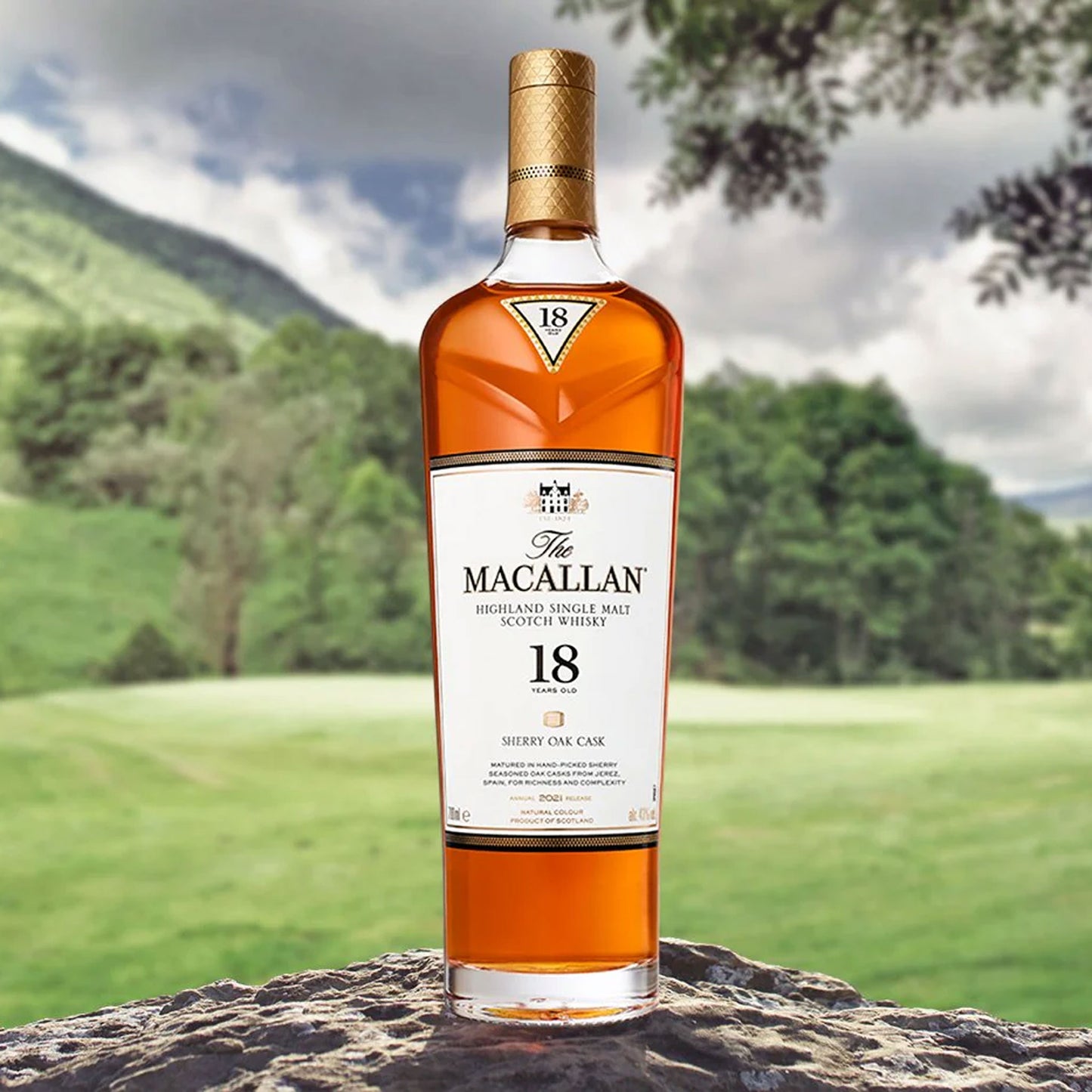 The Macallan Sherry Oak Cask 18 Years Old Single Malt Scotch Whisky 700ml (2024 Release)