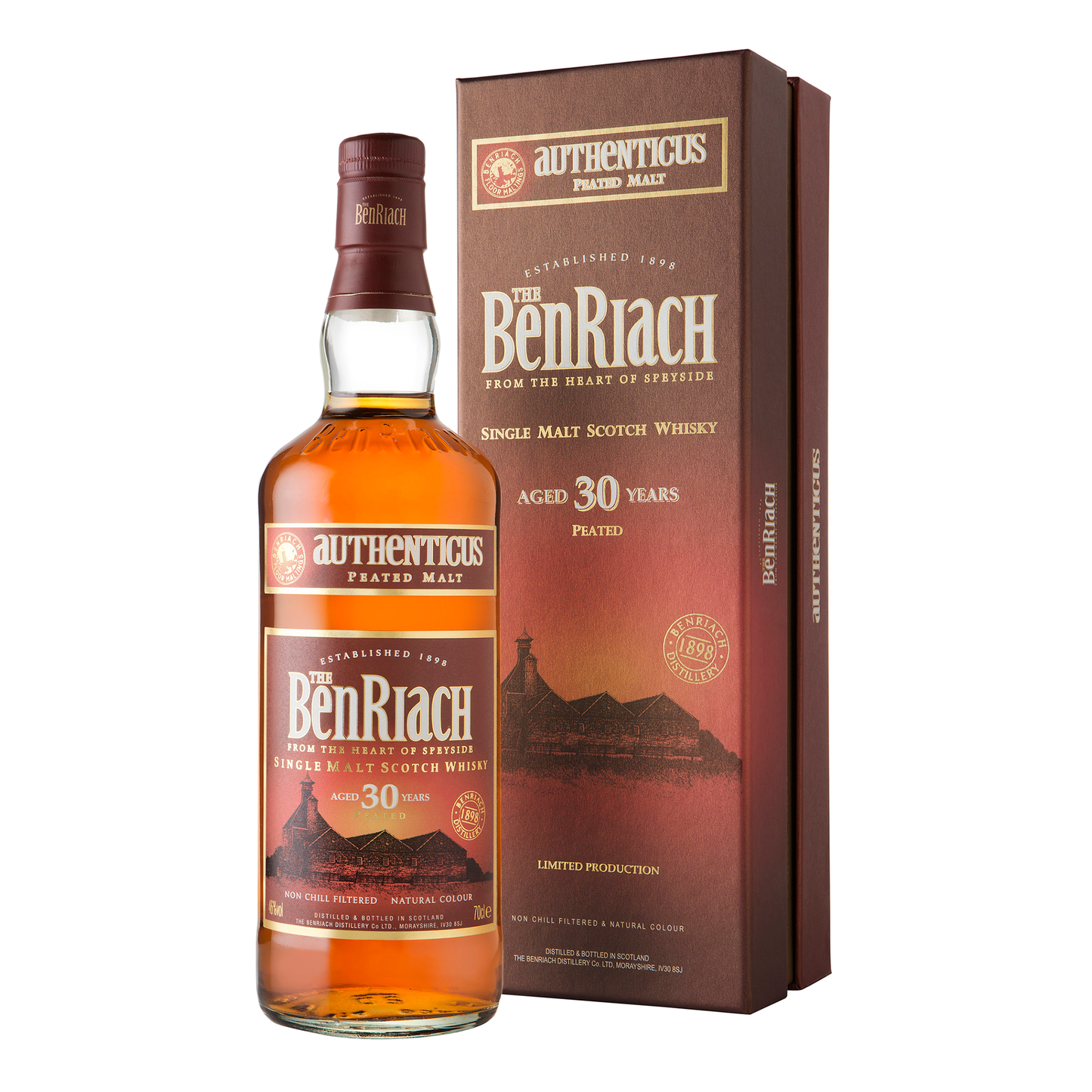Benriach Authenticus Peated 30 Year Old Single Malt Scotch Whisky 700ml