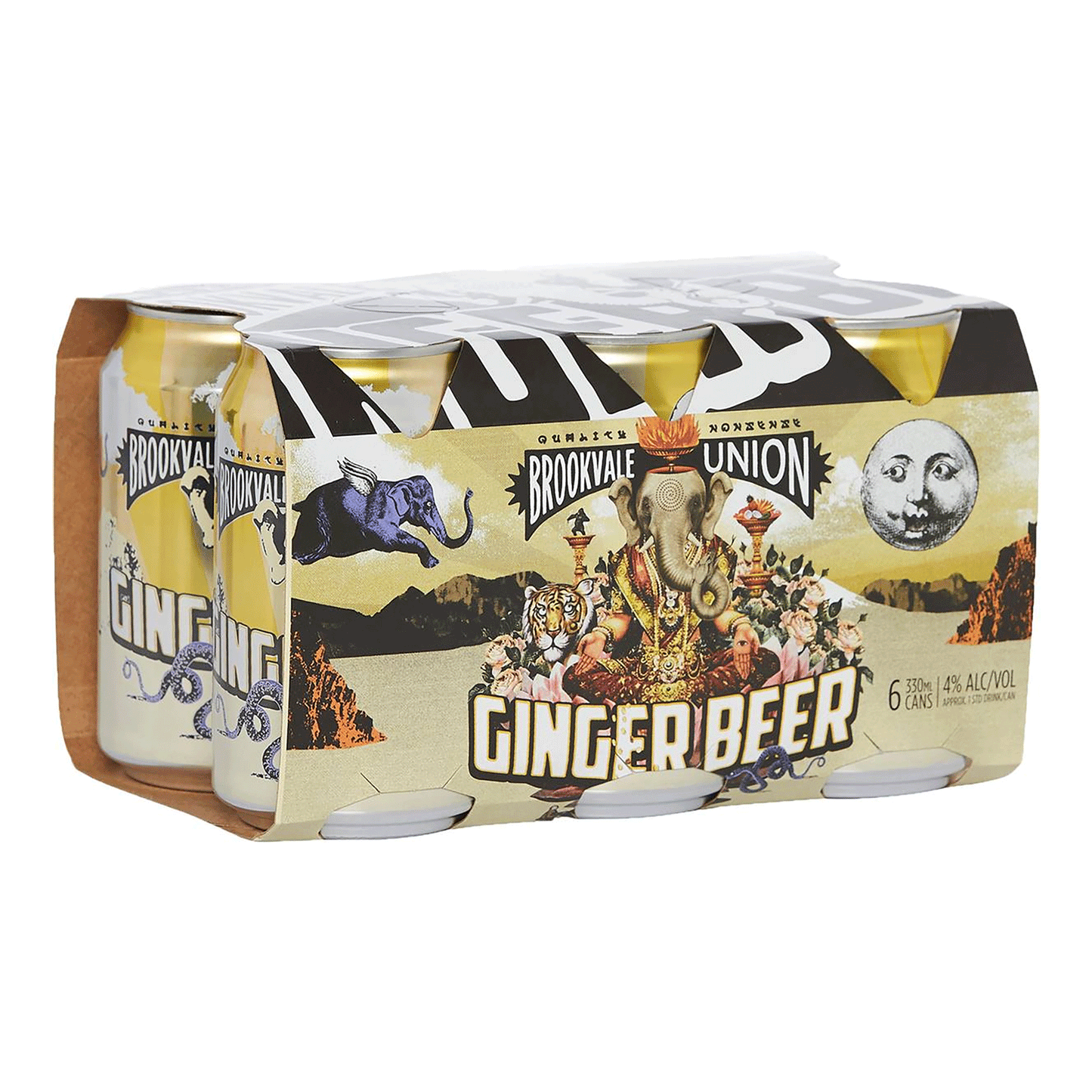Brookvale Union Ginger Beer Cans (6 Pack)