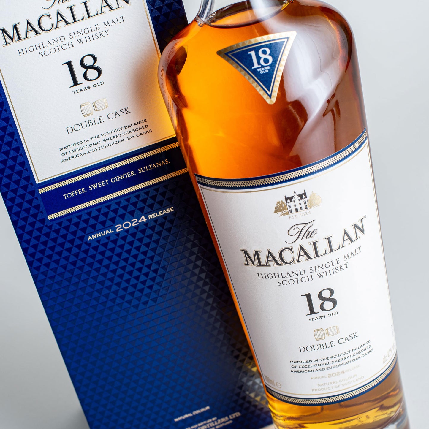 The Macallan Double Cask 18 Year Old Single Malt Scotch Whisky 700ml (2024 Release)
