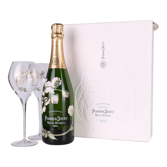 Perrier-Jouët Belle Epoque Champagne 2014 + 2 Glasses Set