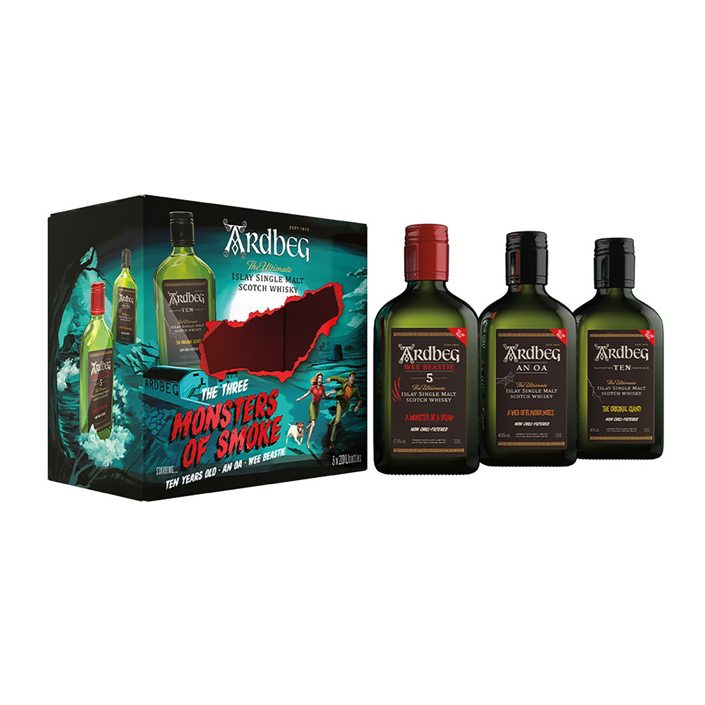 Ardbeg Monsters of Smoke Limited Edition Single Malt Scotch Whisky Tasting Pack (3x200ml)