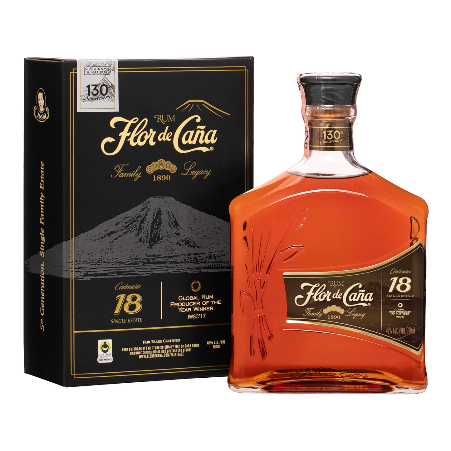 Flor de Caña 18 Year Old Rum 1L