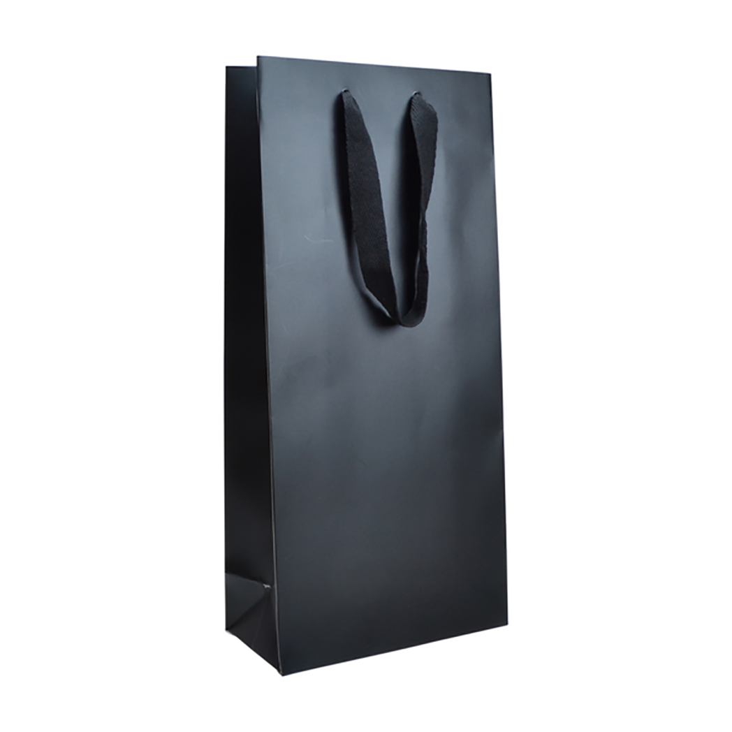 Double Bottle Gift Bag - Black