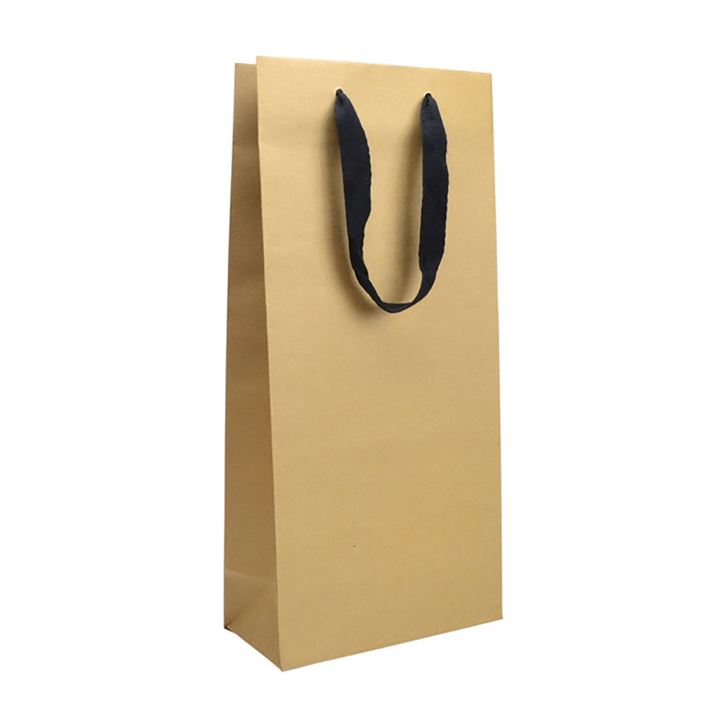 Double Bottle Gift Bag - Kraft