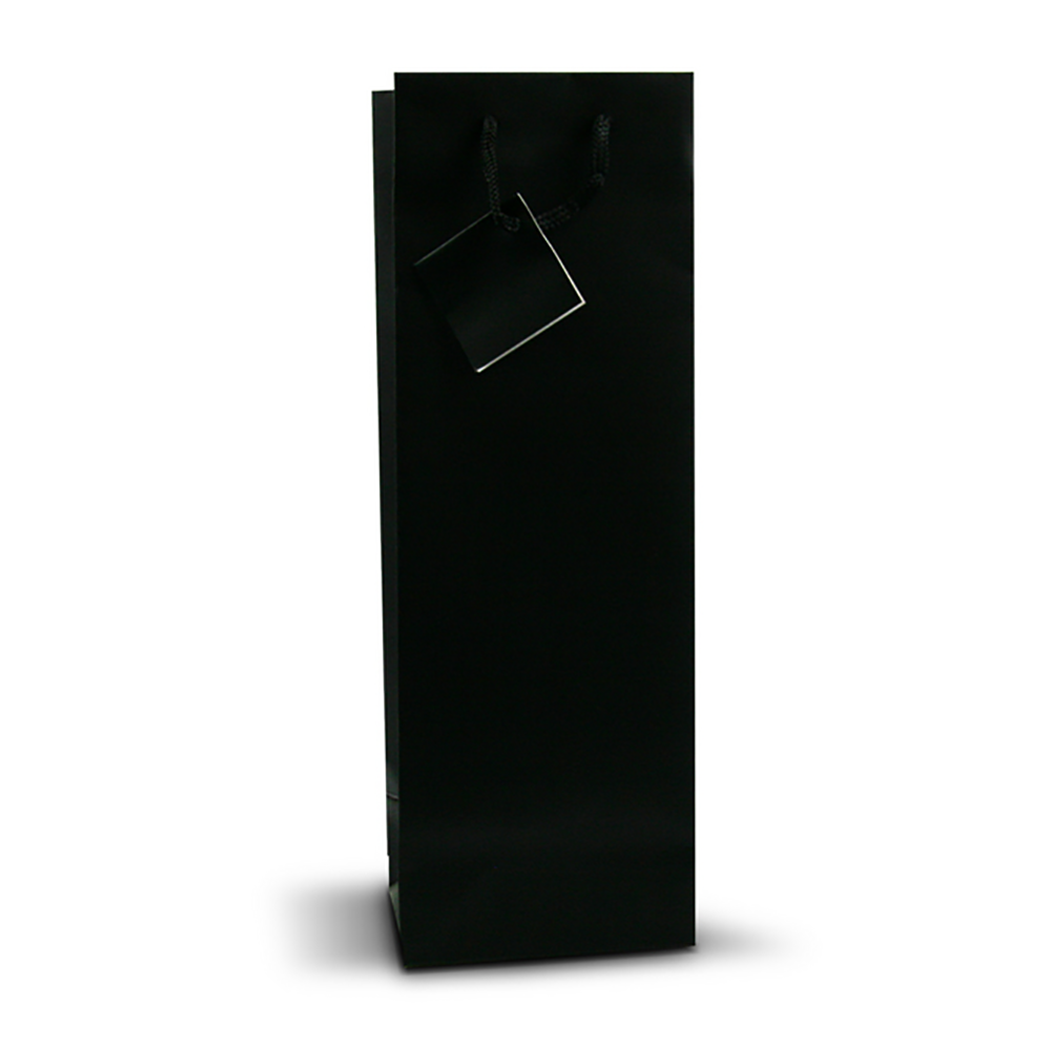 Single Bottle Gift Bag - Black