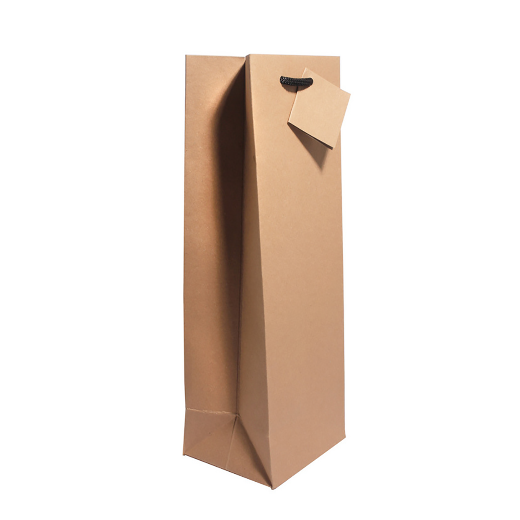 Single Bottle Gift Bag - Kraft