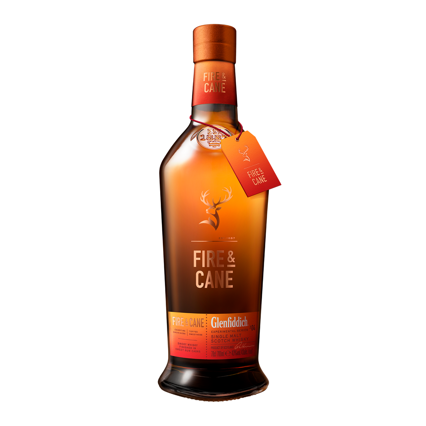 Glenfiddich Experiment 04 Fire & Cane Rum Cask Finish Single Malt Scotch Whisky 700ml