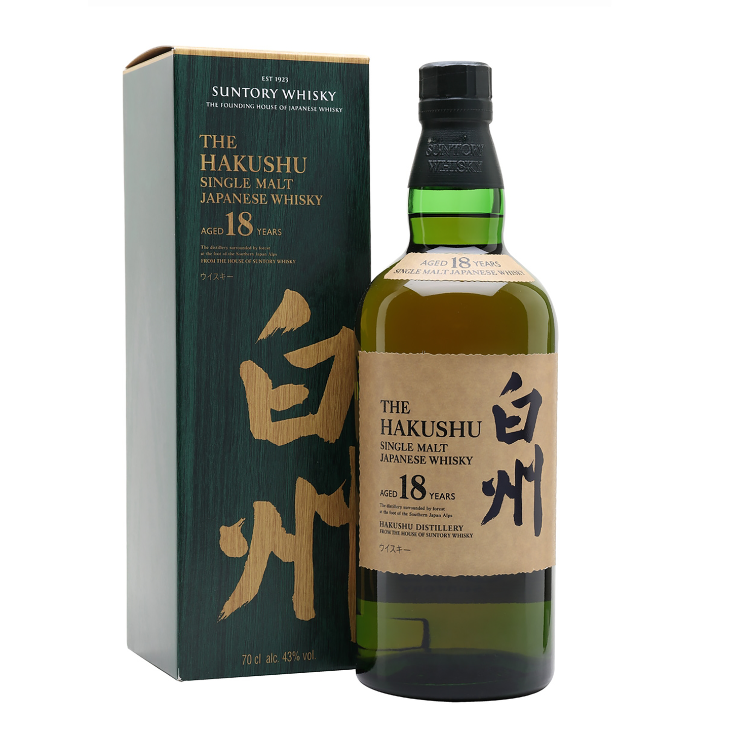 Hakushu 18 Year Old Single Malt Japanese Whisky 700ml