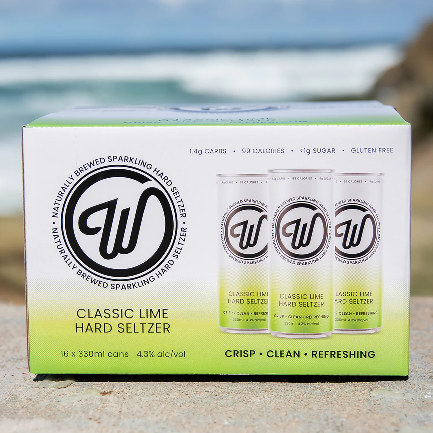 Wayward Brewing W Seltzer Classic Lime (Case)