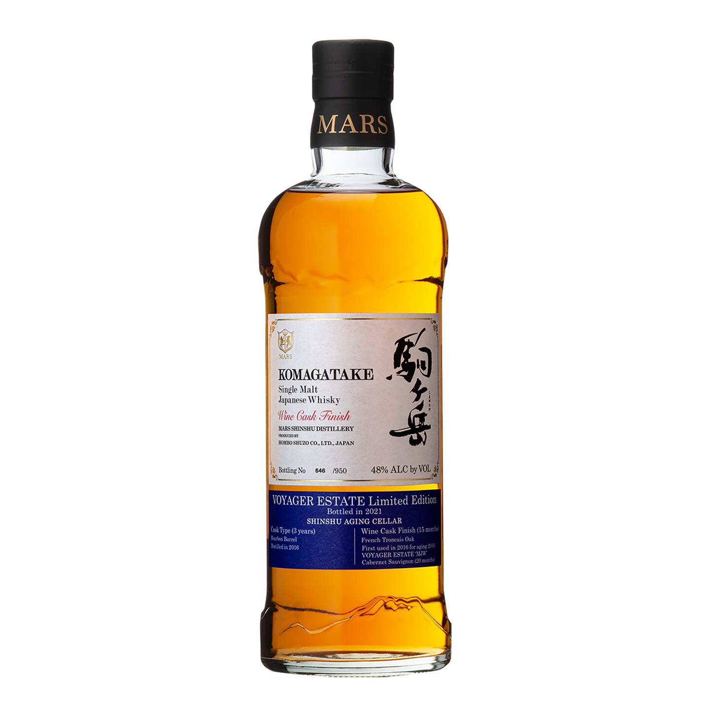 Mars Distillery Komagatake Voyager Estate Wine Cask Finish Single Malt Japanese Whisky 700ml (2021 Release) - CBD Cellars