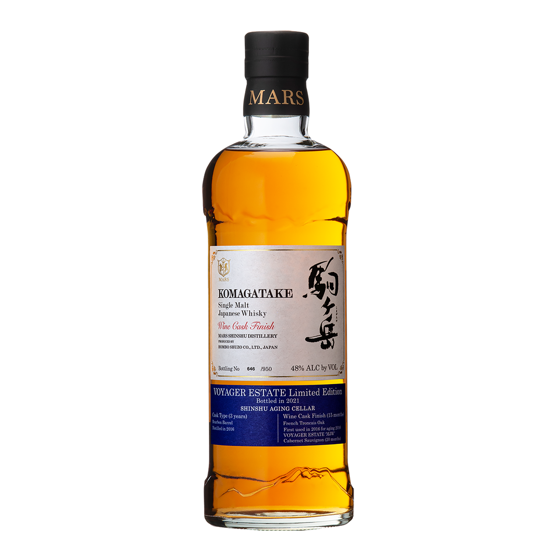 Mars Distillery Komagatake Voyager Estate Wine Cask Finish Single Malt Japanese Whisky 700ml (2021 Release) - CBD Cellars