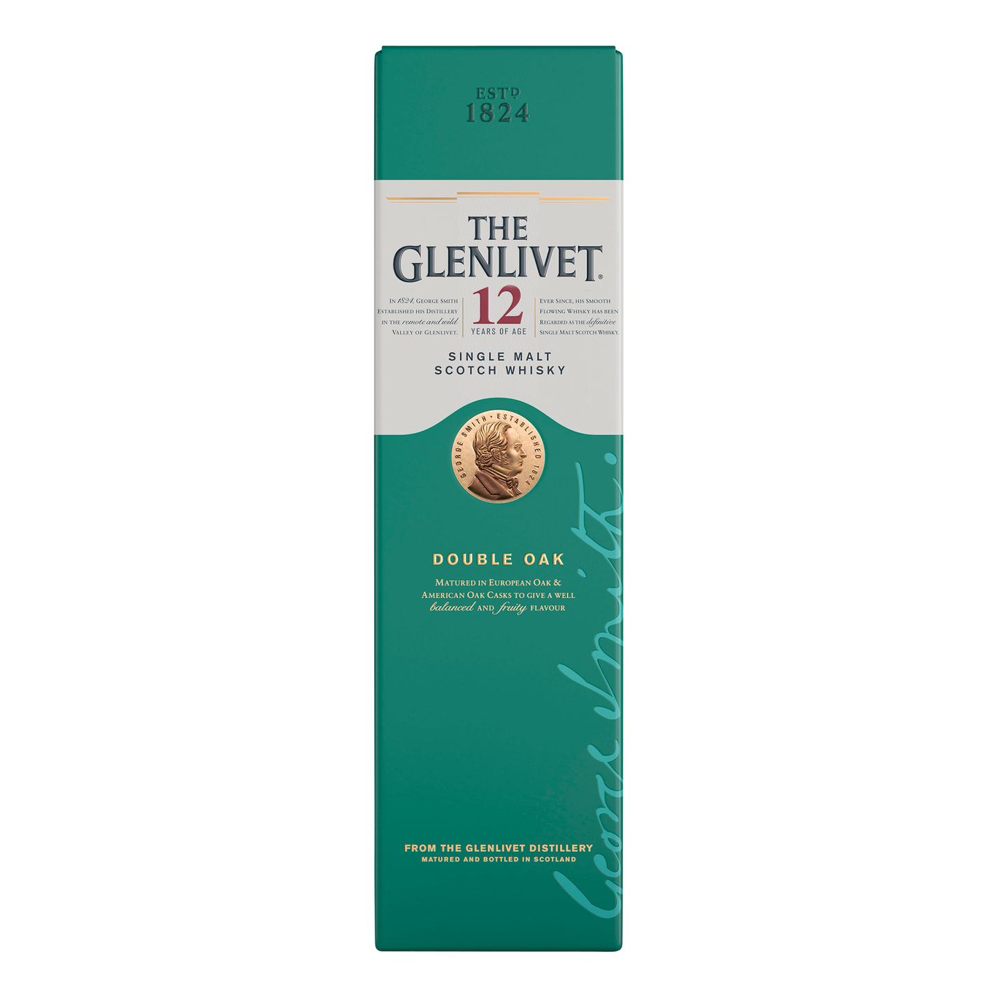 The Glenlivet 12 Year Old Single Malt Scotch Whisky Double Oak 700mL