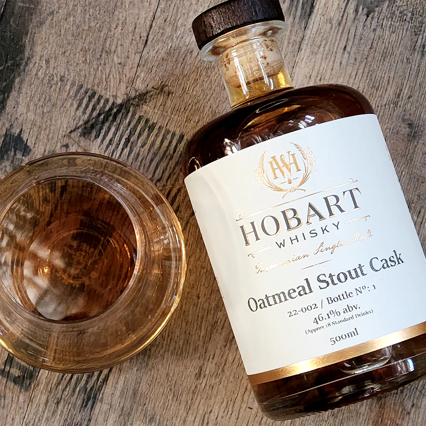 Hobart Whisky Oatmeal Stout Cask Single Malt Whisky 500ml (Batch 22-002)