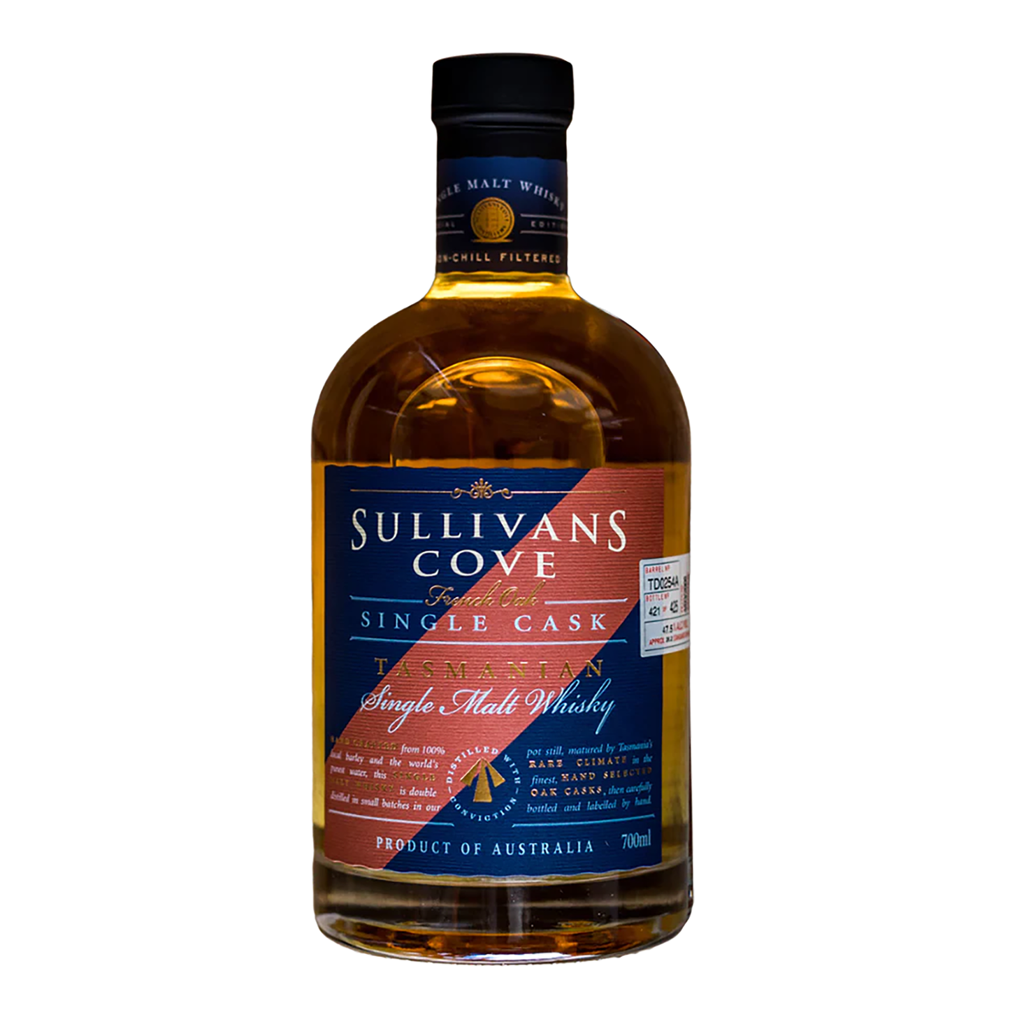 Sullivans Cove French Oak Second Fill Single Cask Single Malt Whisky 700ml (TD0423)