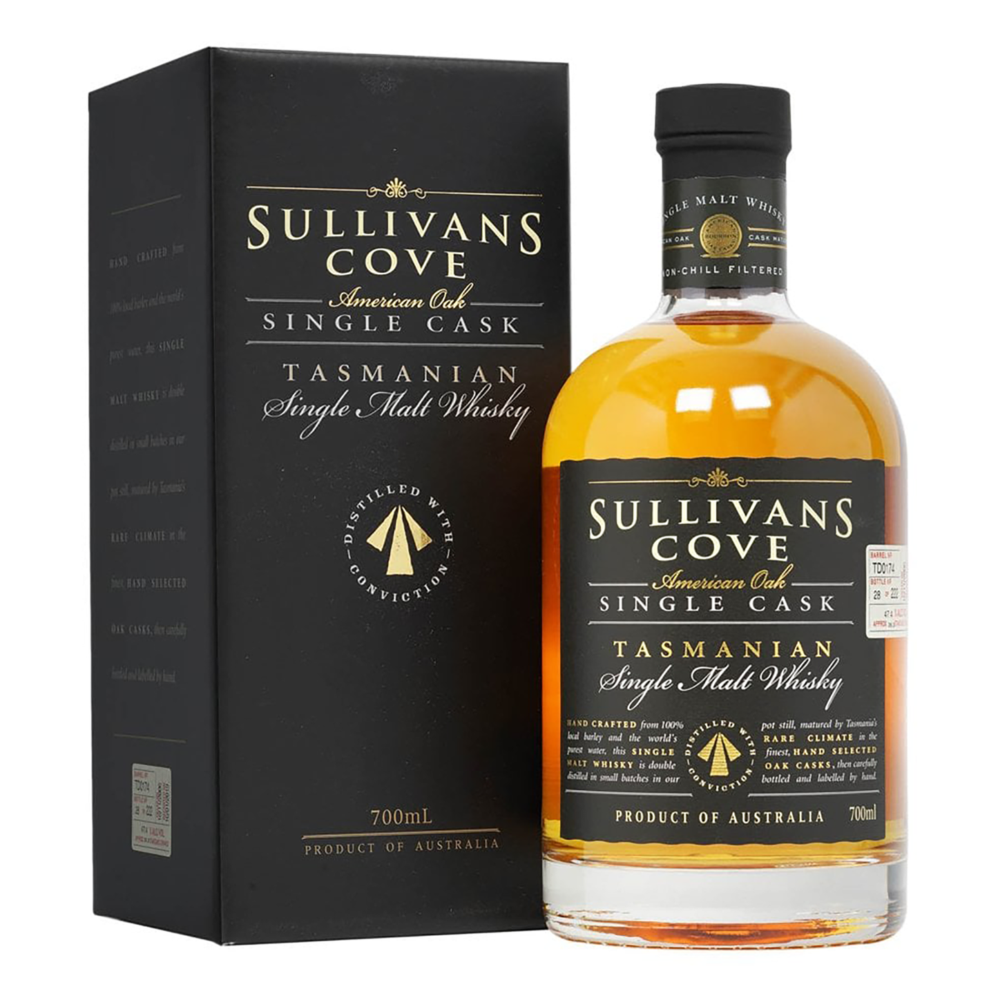 Sullivans Cove American Oak Single Cask Single Malt Whisky 700ml (TD0360)