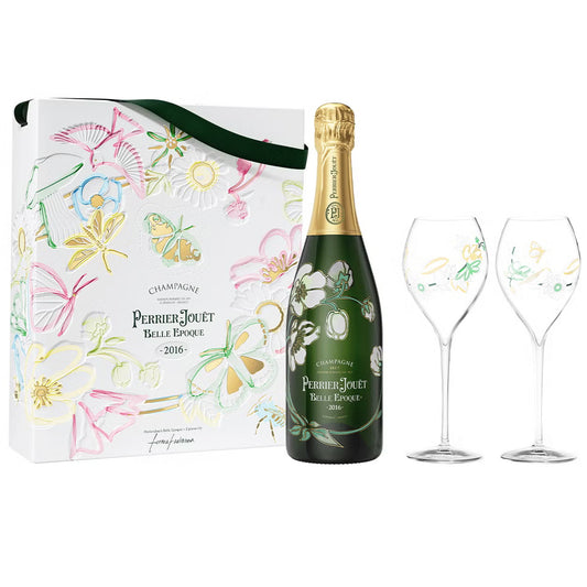 Perrier-Jouët Belle Epoque Champagne 2016 + 2 Glasses Set