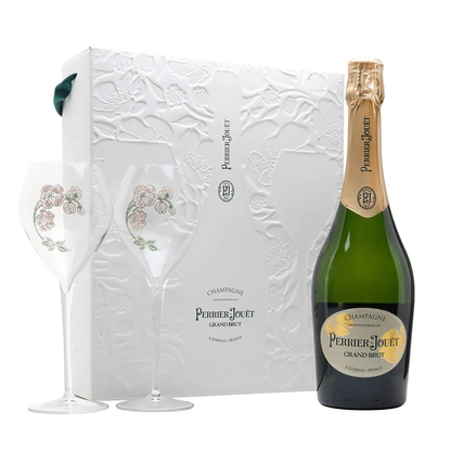Perrier-Jouët Grand Brut NV + 2 Glasses Set