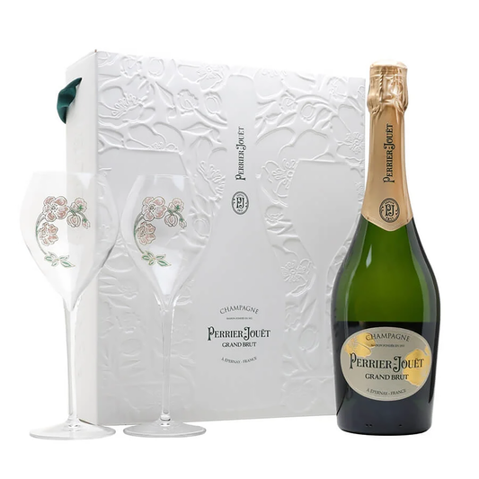 Perrier-Jouët Grand Brut NV + 2 Glasses Set