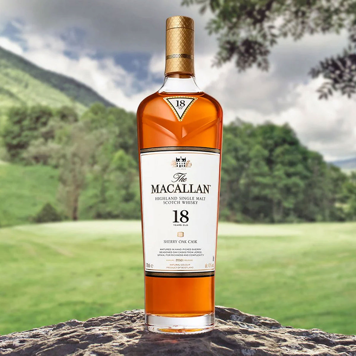 The Macallan Sherry Oak Cask 18 Years Old Single Malt Scotch Whisky 700ml (2024 Release)