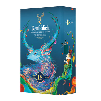 Glenfiddich 18 Year Single Malt Scotch Whisky + 2 Glasses Limited Edition Gift Pack