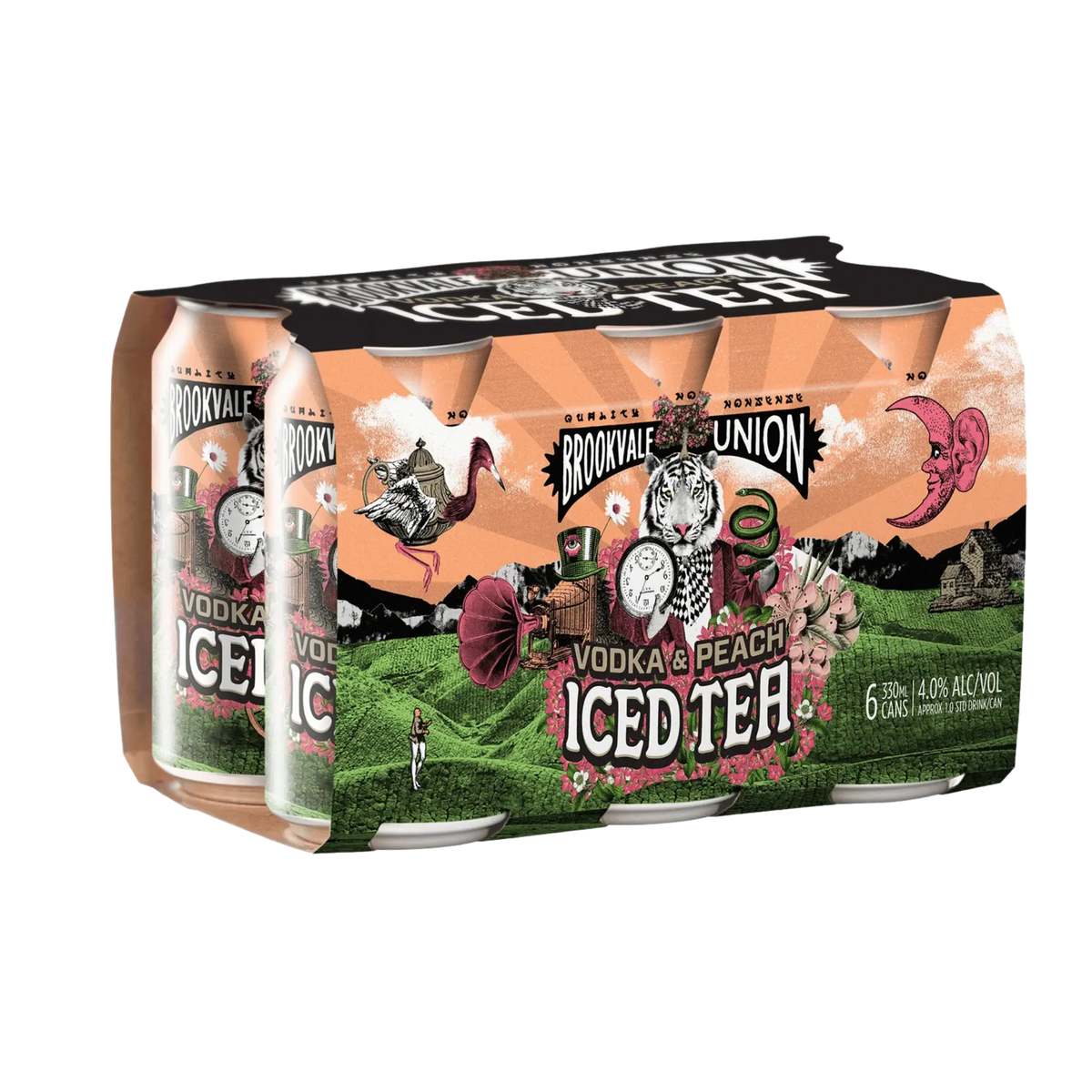 Brookvale Union Vodka & Peach Iced Tea (6 Pack)