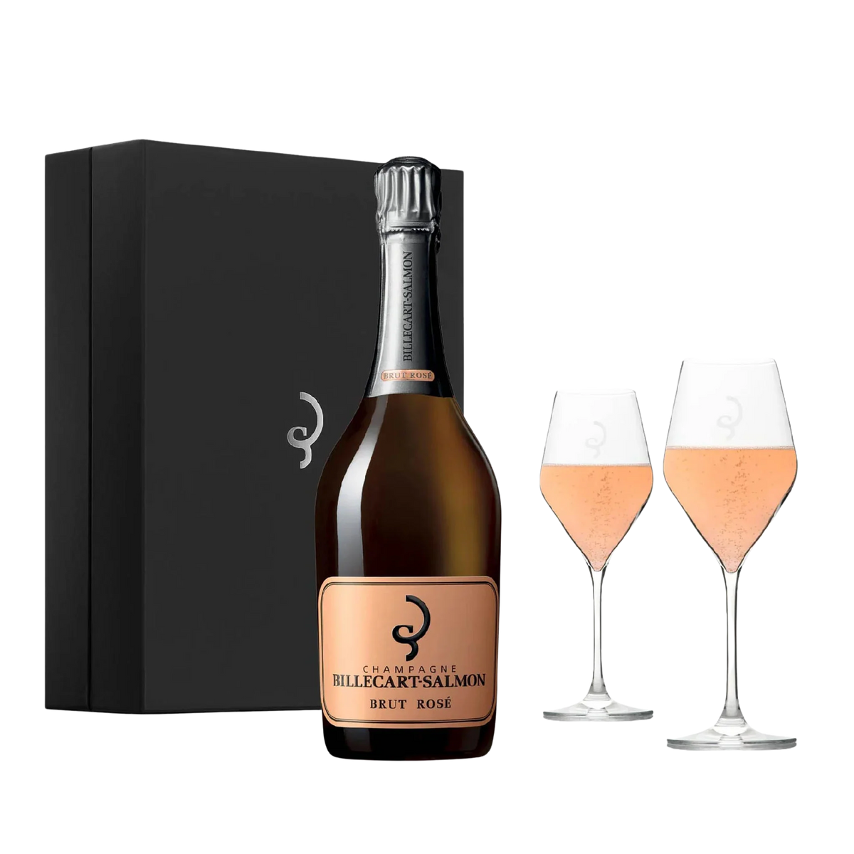 Billecart-Salmon Le Rose NV + 2 Glasses Gift Set