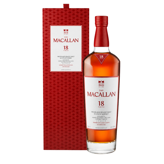 The Macallan Sherry Oak Cask 18 Years Old Single Malt Scotch Whisky 700ml (2025 Release)