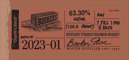 Booker's True Barrel Bourbon 750ml (Batch 2023-01E)