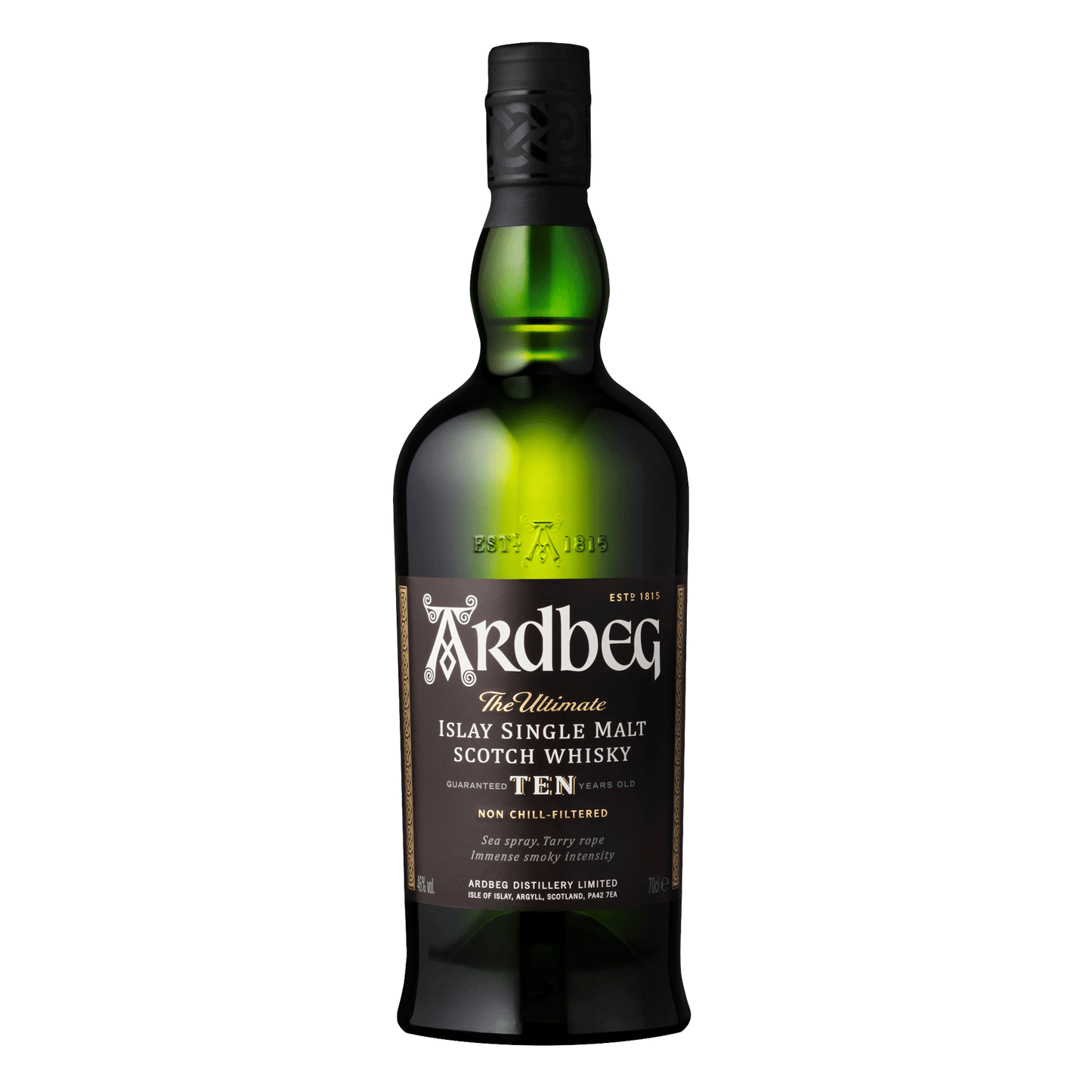 Ardbeg 10 Year Single Malt Scotch Whisky + 2 Glasses Gift Pack