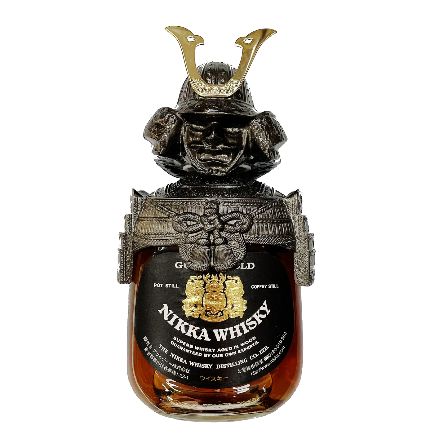 Nikka Gold & Gold Samurai Metallic Armour & Helmet Blended Japanese Whisky 750ml