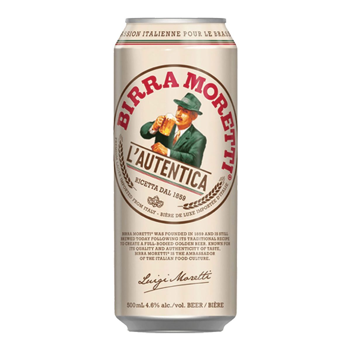 Birra Moretti 500ml Can (6 Pack)