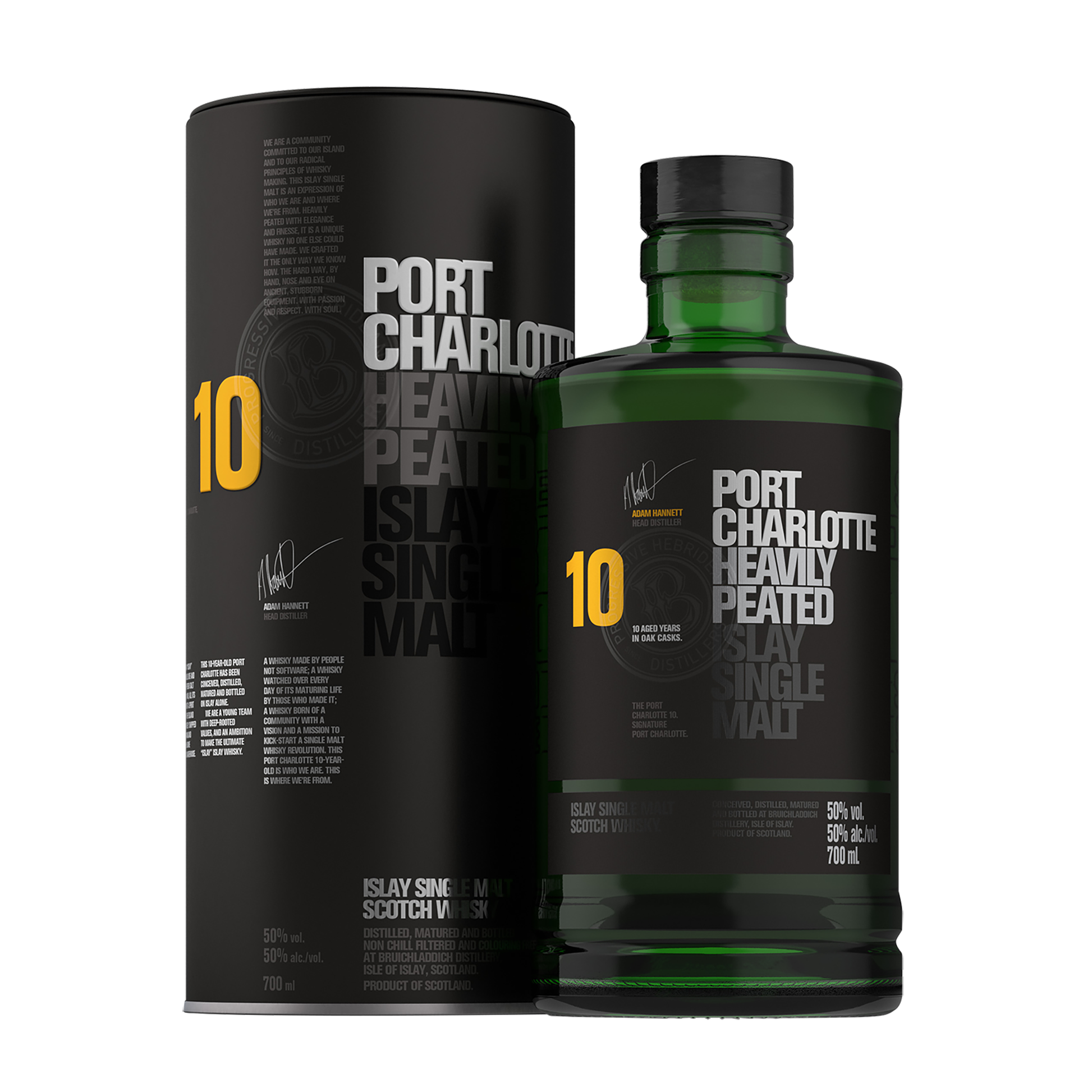 Bruichladdich Port Charlotte 10 Year Old Heavily Peated Islay Single Malt Scotch Whisky 700ml - CBD Cellars