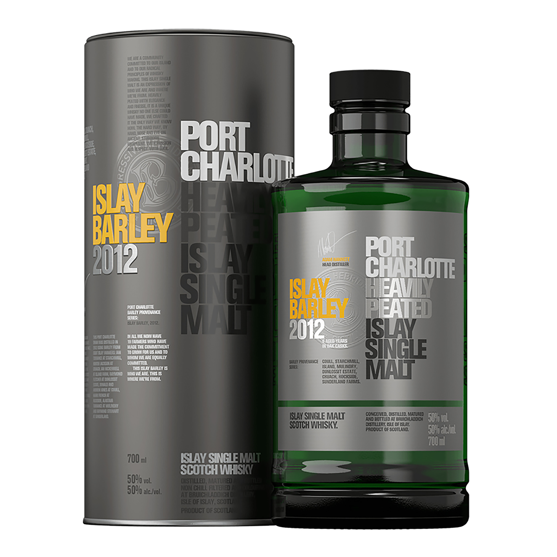 Bruichladdich Port Charlotte Heavily Peated Islay Barley Single Malt Scotch Whisky 700ml (2012 Release) - CBD Cellars