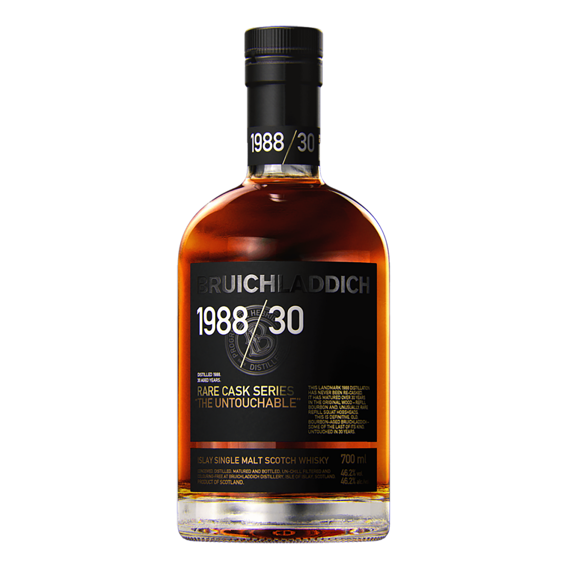 Bruichladdich Rare Cask Series The Untouchable 1988 30 Year Old Unpeated Single Malt Scotch Whisky 700ml - CBD Cellars