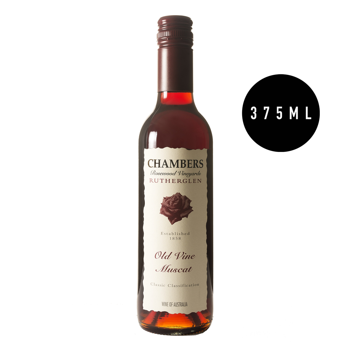 Chambers Rosewood Vineyards Rutherglen Old Vine Muscat 375ml