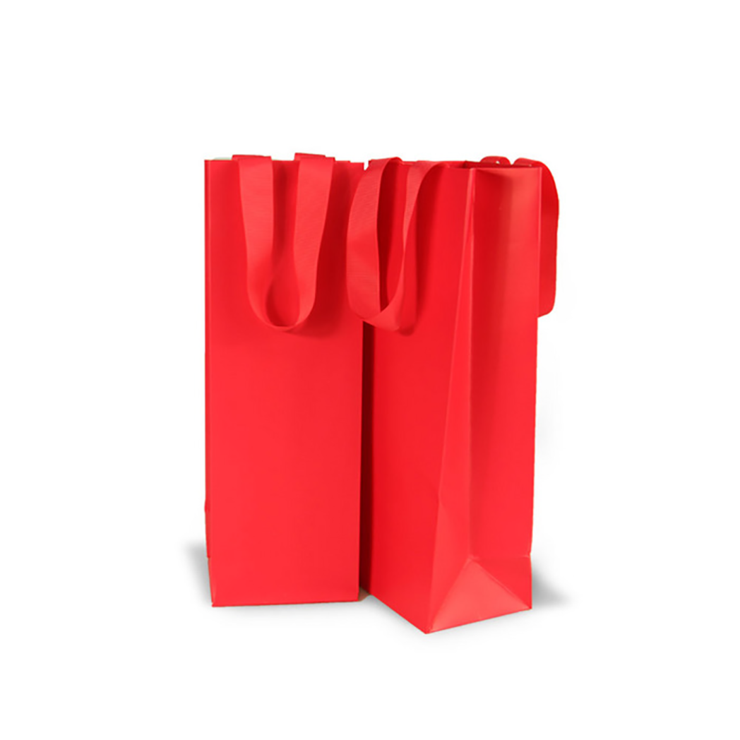 Single Bottle Gift Bag - Red
