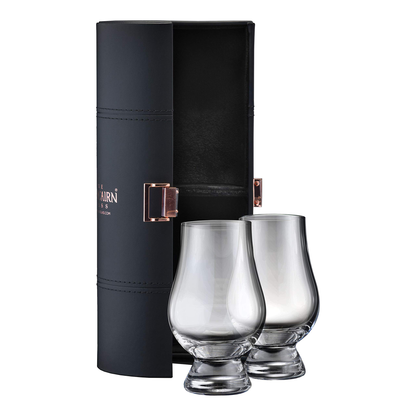 Glencairn Original Crystal Whisky Glass (2 Pack + Leather Case)