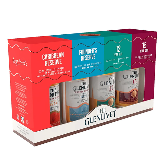 The Glenlivet Scotch Whisky Miniature Gift Tasting Pack (4 x 50ml)