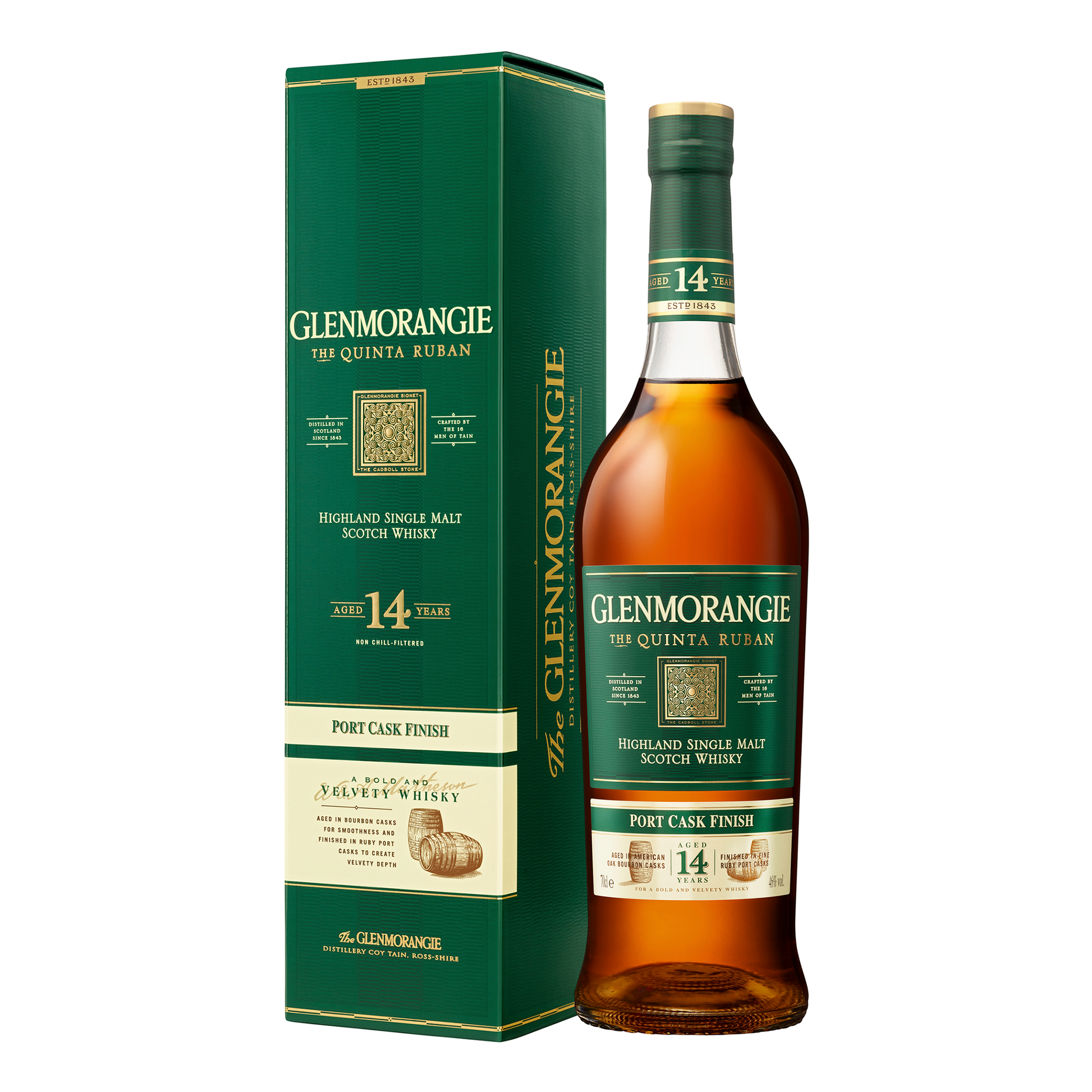 Glenmorangie The Quinta Ruban 14 Year Old Single Malt Scotch Whisky 700ml - CBD Cellars