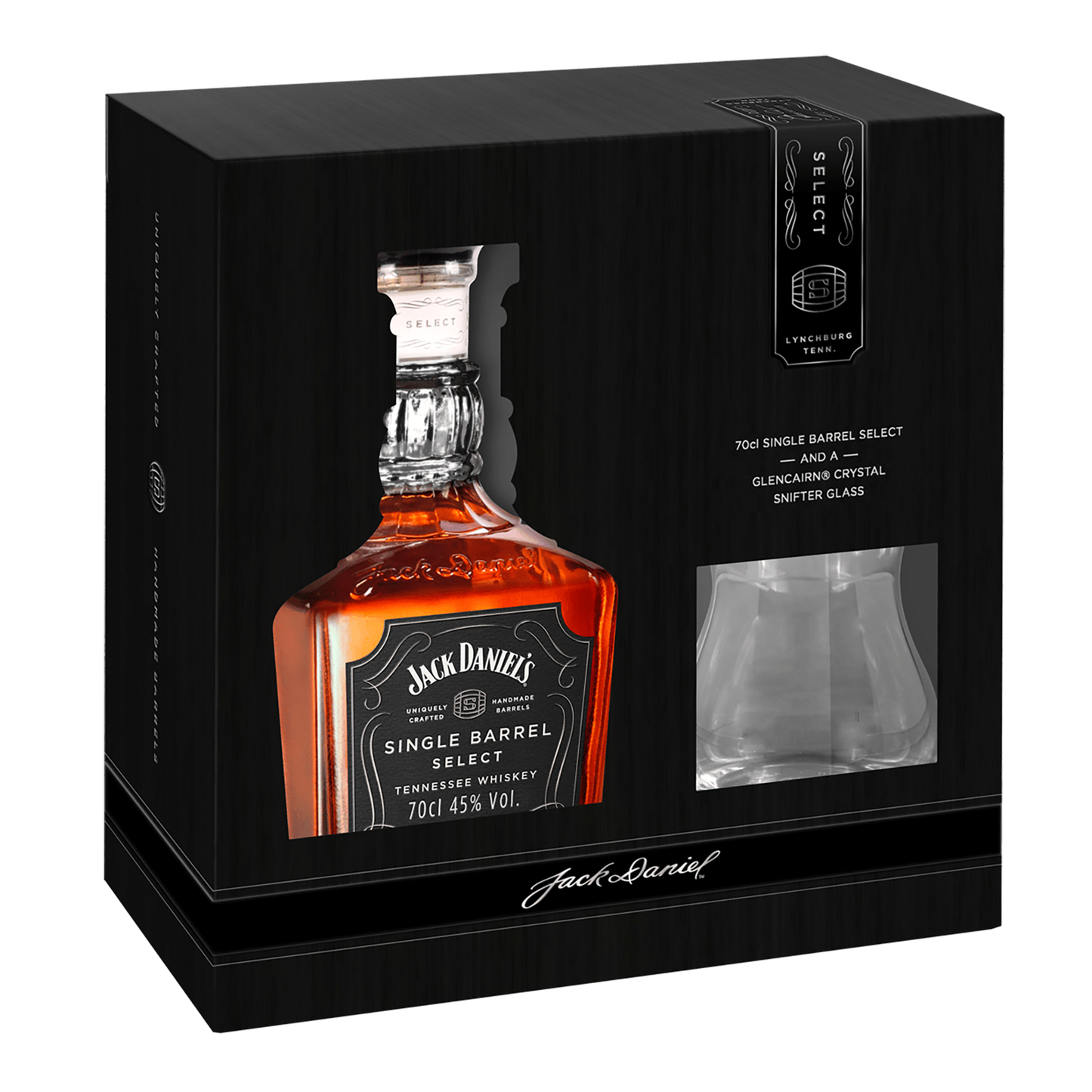 Jack Daniels Single Barrel Select Tennessee Whiskey 700ml + Glencairn Snifter Glass - CBD Cellars