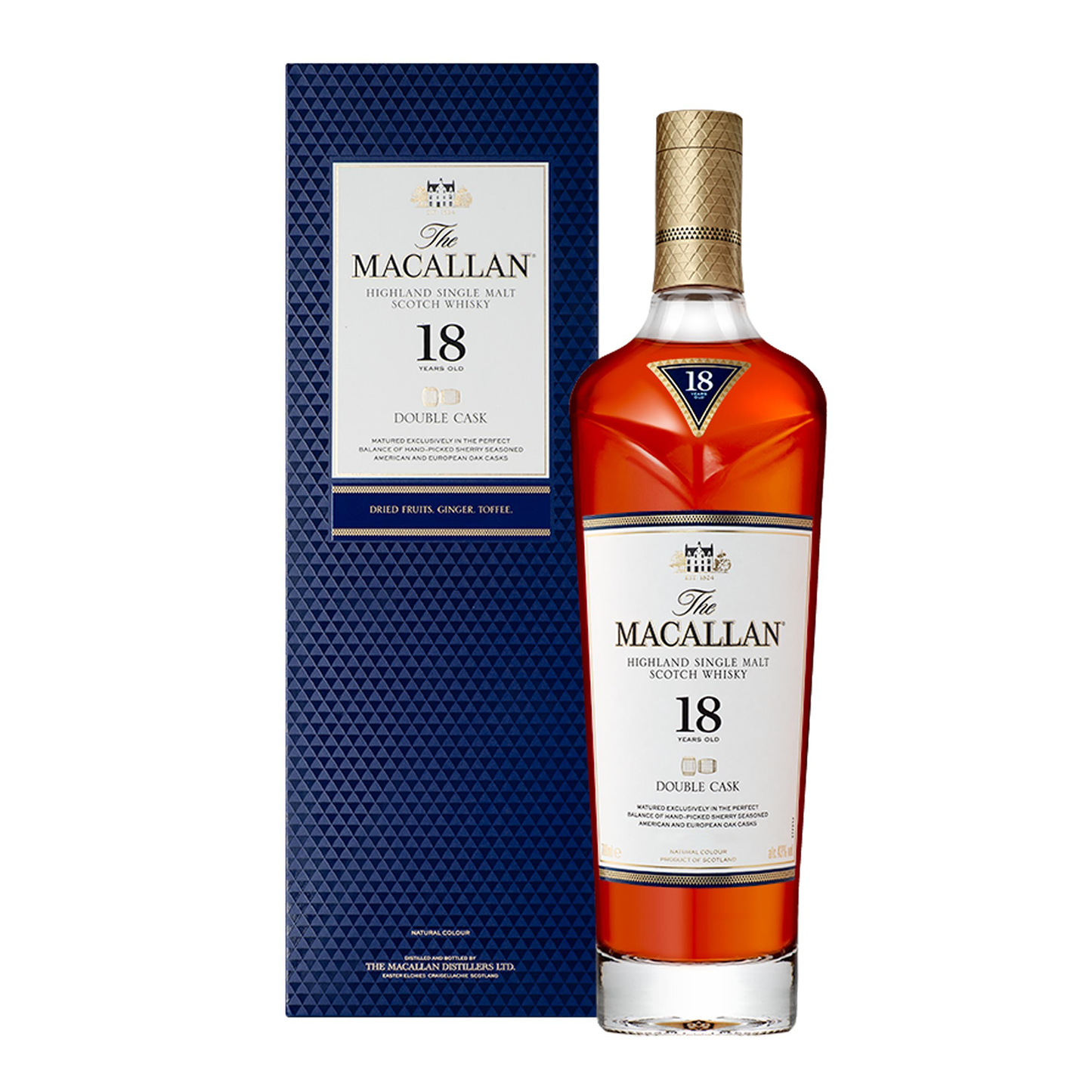 The Macallan Double Cask 18 Year Old Single Malt Scotch Whisky 700ml (2021 Release) - CBD Cellars
