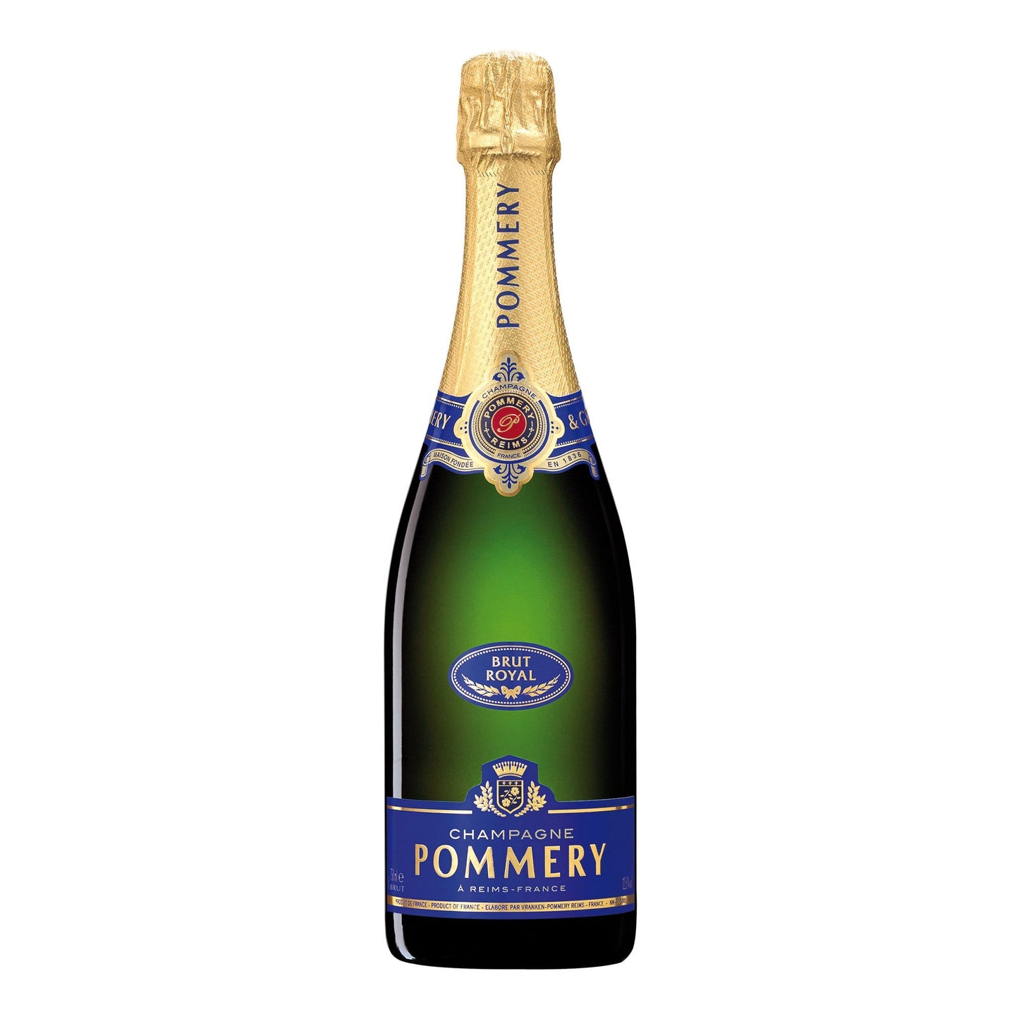 Pommery Brut Royal NV + 2 Champagne Glasses Set - CBD Cellars