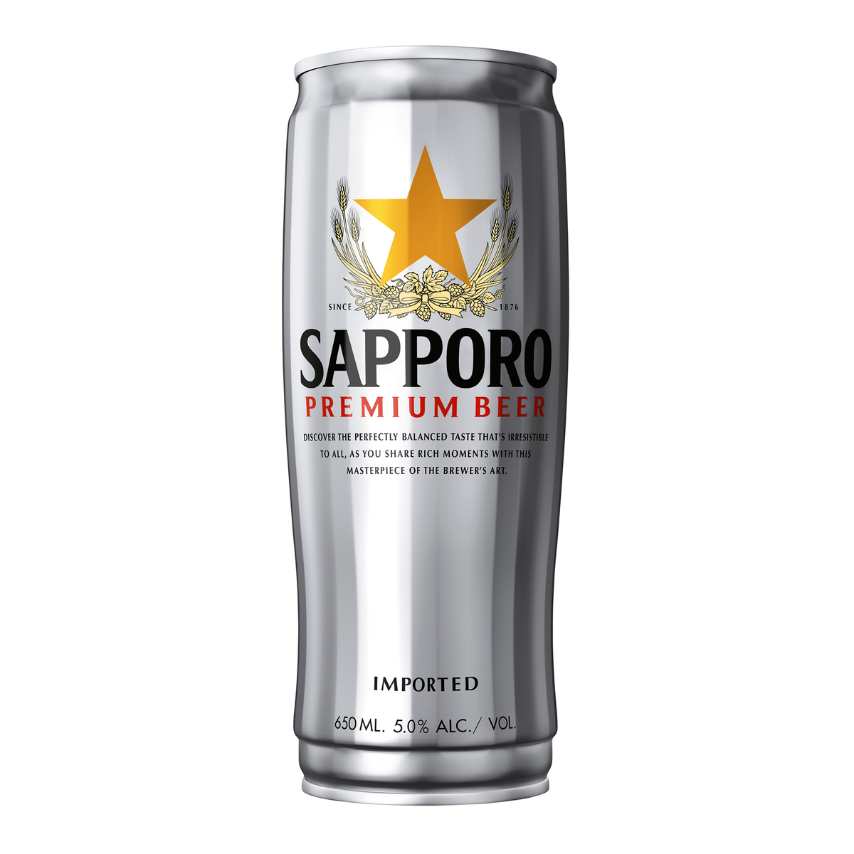 Sapporo Premium Beer 650mL Can (Case)
