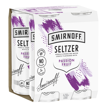 Smirnoff Seltzer Passionfruit (4 Pack)