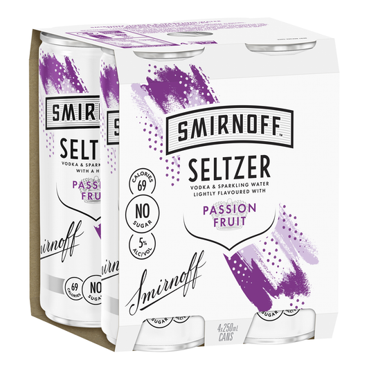 Smirnoff Seltzer Passionfruit (4 Pack)