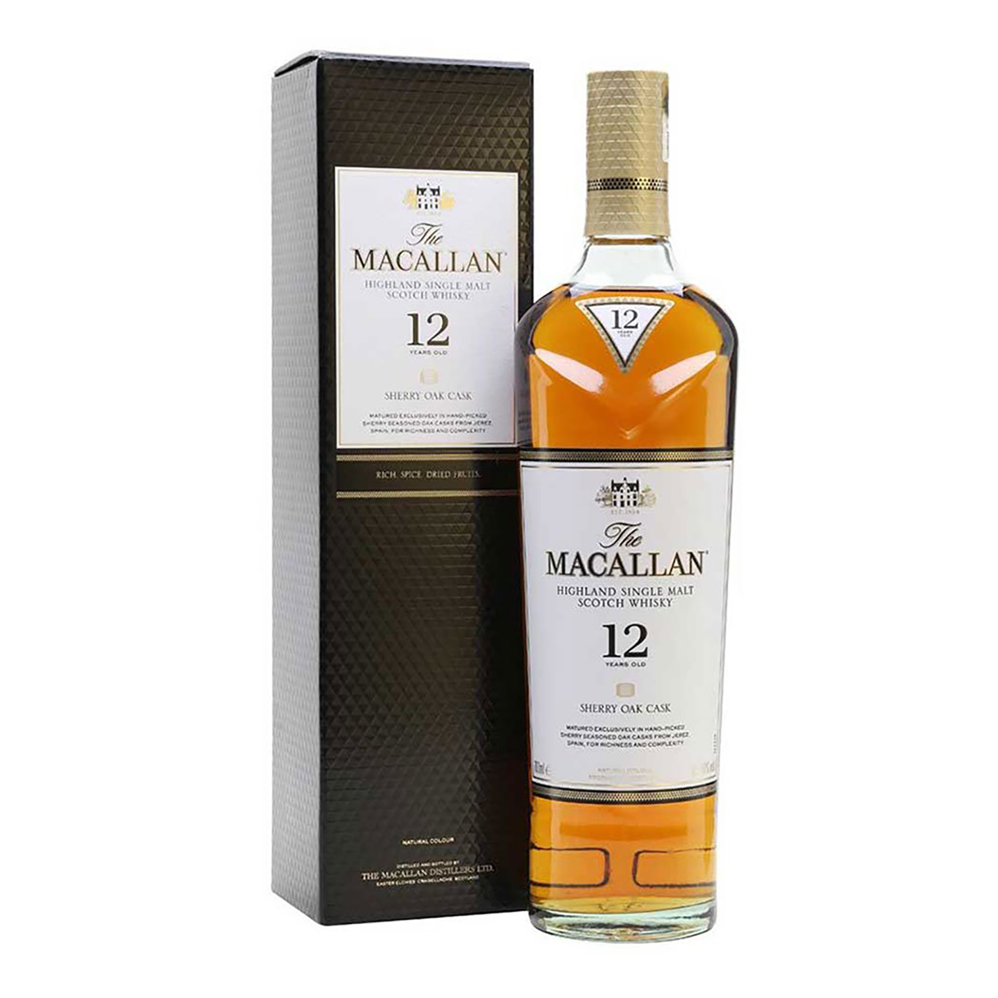 The Macallan 12 Year Old Sherry Oak Cask Single Malt Scotch Whisky 700ml - CBD Cellars
